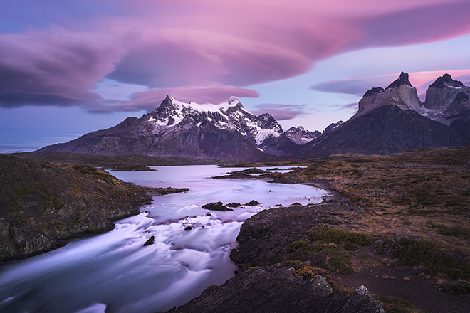 Carmen Villar (Spain) - Colourful sunrise in Patagonia, Merit gallery, AAP Magazine 33 Nature / Courtesy of All About Photo.