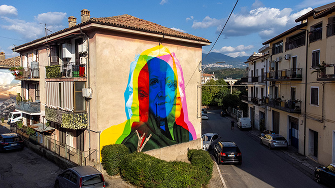 Aches - Murale a Cosenza (Case Minime) per IAMU (Idee Artistiche Multidisciplinari Urbane). Ph: Iacopo Munno
