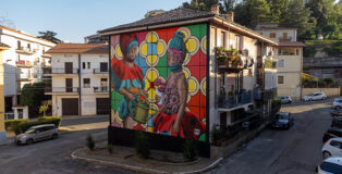 Tony Gallo - Murale a Cosenza (Case Minime) per IAMU (Idee Artistiche Multidisciplinari Urbane). Ph: Iacopo Munno