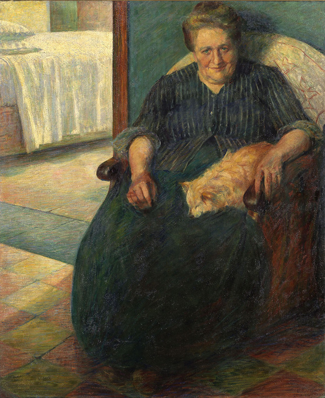 Umberto Boccioni - La signora Virginia, 1905, olio su tela. Museo del Novecento, Milano.