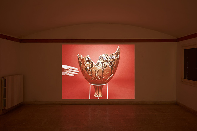 Maeve Brennan, Staged Fragment, 2022 10 minutes, 16mm digital transfer, ph Clelia Cadamuro, A plus A Gallery, 2023