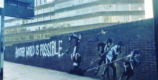 Banksy - Another World is Possible, Old Marleybone road, London