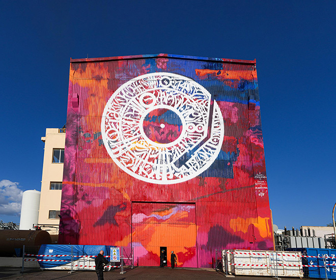 Power Disc. From disco to disco. Said Dokins + Silva Ramacci. Mural. Bloop Festival Ibiza 2023. Photo Biokip