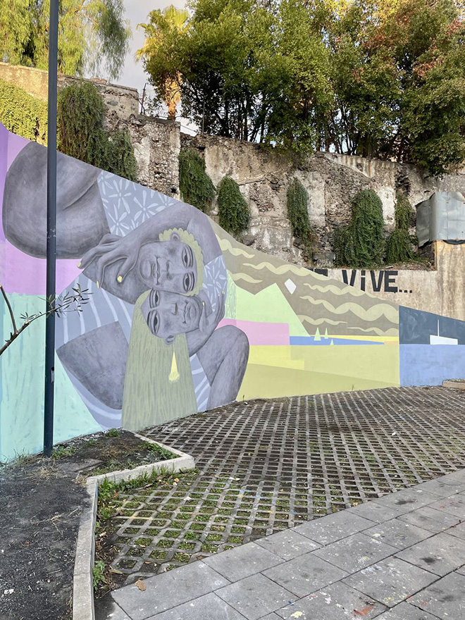 Acireale e il Mito - Il murale di Vincenzo Suscetta nel parcheggio S.Giuseppe (P.zza Marconi), Acireale