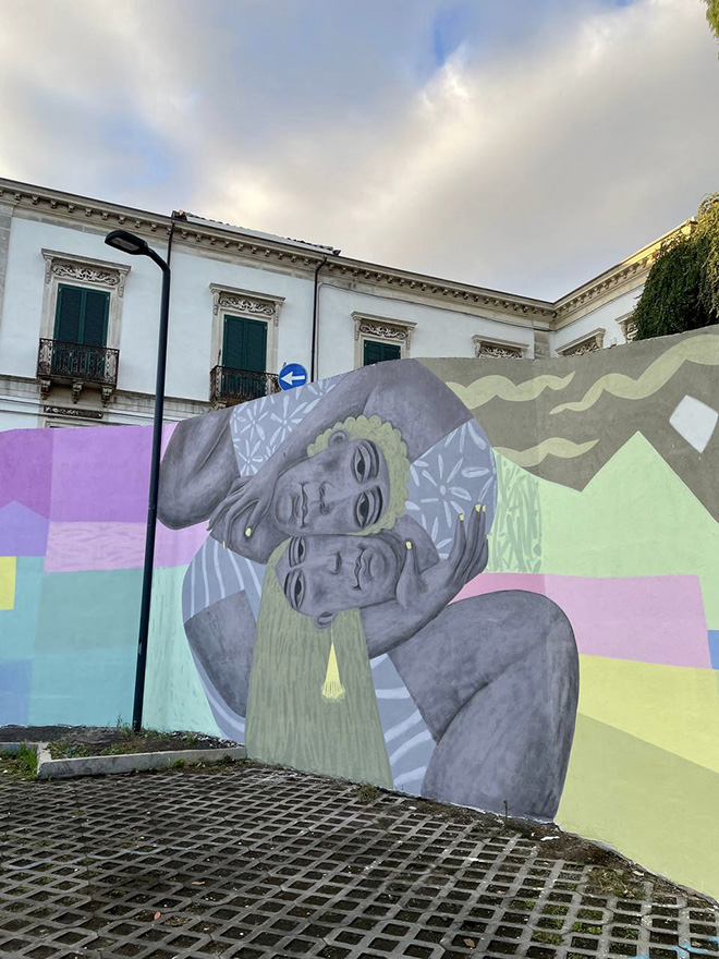 Acireale e il Mito - Il murale di Vincenzo Suscetta nel parcheggio S.Giuseppe (P.zza Marconi), Acireale
