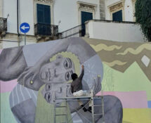 Acireale e il Mito - Il work in progress del murale di Vincenzo Suscetta nel parcheggio S.Giuseppe (P.zza Marconi), Acireale
