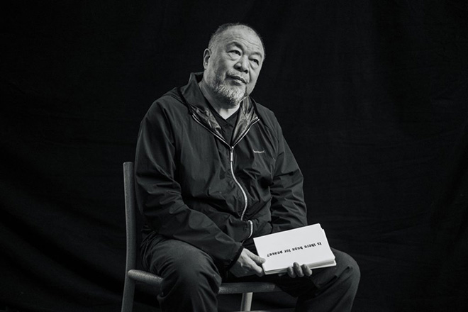 Ai Weiwei behind the scenes of Ai vs A.I.. Photo: Leroy Boateng, courtesy of CIRCA