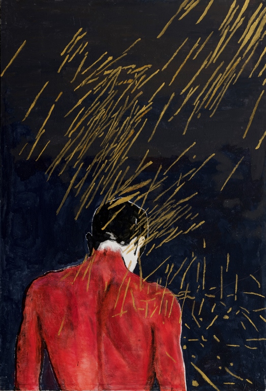 Andrea Saltini - San Giovanni detto il Battista, 2024, tecnica mista su tela, 190x130 cm