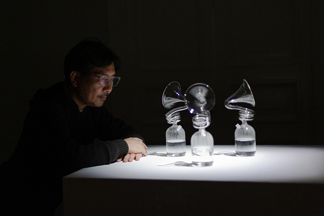 Nelo Akamatsu, Chōzumaki, sound installation, 2016. CYFEST 12: ID, 2019. Photo Yuri Goryanoy