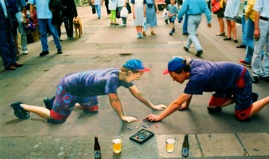 Julian Beever - Self-Portrait Of The Artist