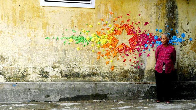 Mademoiselle Maurice - Origami e street art