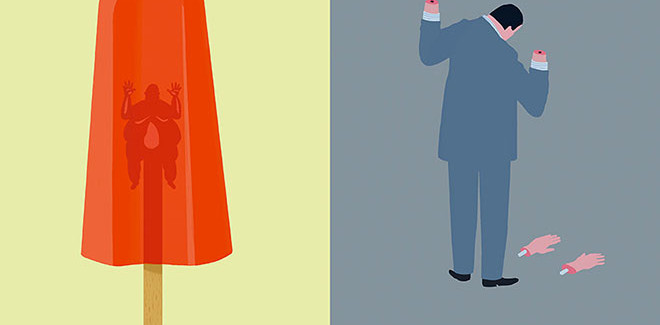 Emiliano Ponzi, illustrazione tratta da L'inferno