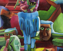 Marta Sesana, Totem 2014, olio su lino, 150x150 cm