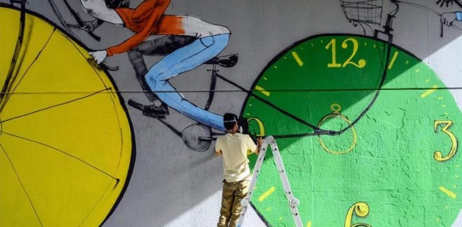 Mart - Bycicle street art