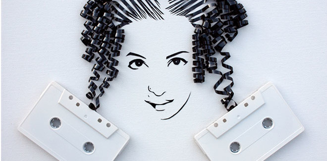 Erika Simmons – Cassette tape art
