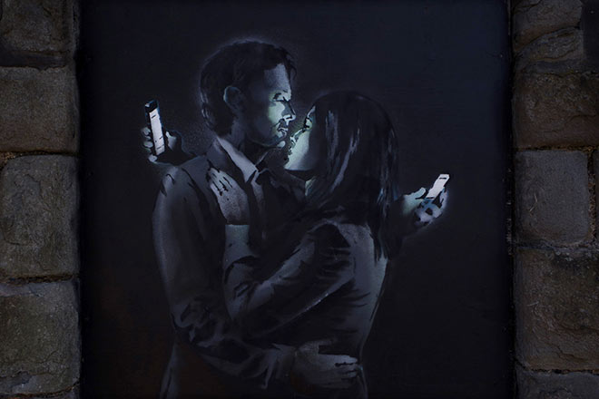 Banksy – Mobile Lovers & Spy Booth