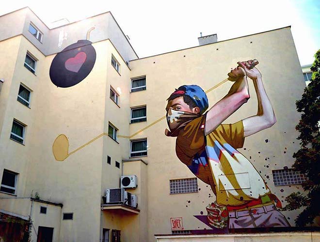 Etam Cru, Sainer, Urban Street Art - “Cupido