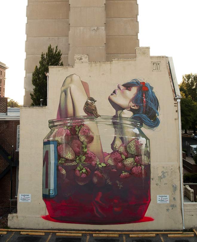 Etam Cru - Urban Street Art - Moonshine, Richmond, VA, United States, 2013