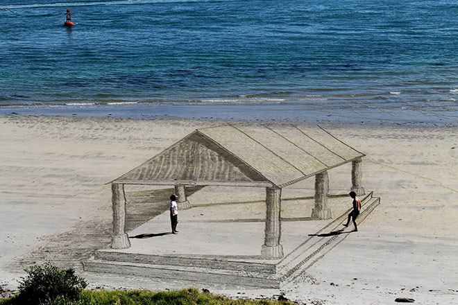 Jamie Harkins - Disegnare sulla spiaggia in 3D