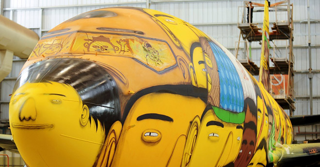 Os Gemeos - Seleção Boeing Murales