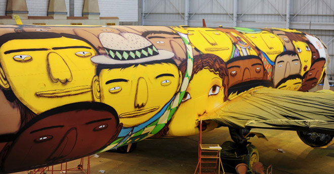 Os Gemeos - Seleção Boeing Murales