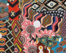 Zio Ziegler, Abstracted Sensation, 2014, mixed media on canvas, 101,6×76,2 cm.
