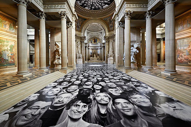 JR – Au Pantheon Installation