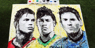 Red Hong Yi - Football paintings, Ronaldo, Messi, Neymar, Fifa World Cup, 2014