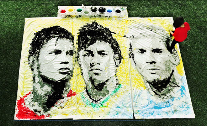 JRed Hong Yi - Football Portraits, Ronaldo, Messi, Neymar, Fifa World Cup, 2014