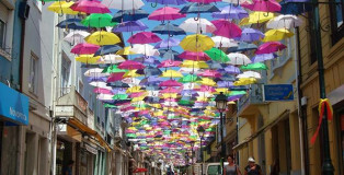Umbrella sky installation - Portogallo