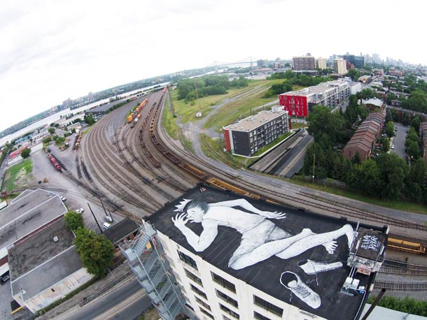 Papiers Peintres - Aerial street art