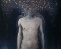 Agostino Arrivabene - Cherub, Oil on linen cm 60x50