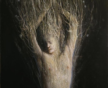 Agostino Arrivabene - Il piu bello della gente di Ceo ( Ciparisso), oil on linen cm 71x56