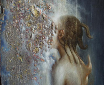 Agostino Arrivabene - The fog (La nebbia), oil on ancient wood cm 40x30