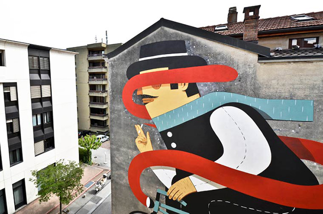  Street Art, Pietro non torna indietro  - Via Lavizzari 5, Lugano (CH)