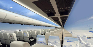 Windowless plane - The future of flight