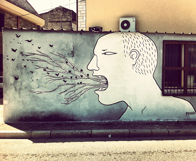 Street art, new wall at Lesina