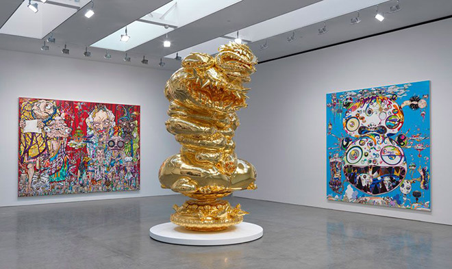 TAKASHI MURAKAMI: In the Land of the Dead, Stepping on the Tail of a Rainbow - Installation view - © 2014 Takashi Murakami/Kaikai Kiki Co., Ltd. All Rights Reserved.Photo by Rob McKeever