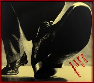 Barbara Kruger - Untitled (Don't buy us with apologies), 1986, photostat print in artist's frame 48 3/4 x 54 7/8 in. (123.8 x 139.5 cm.) framed