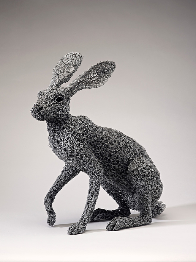 Kendra Haste - ARIZONA JACKRABBIT (2013) - Painted galvanised wire - unique