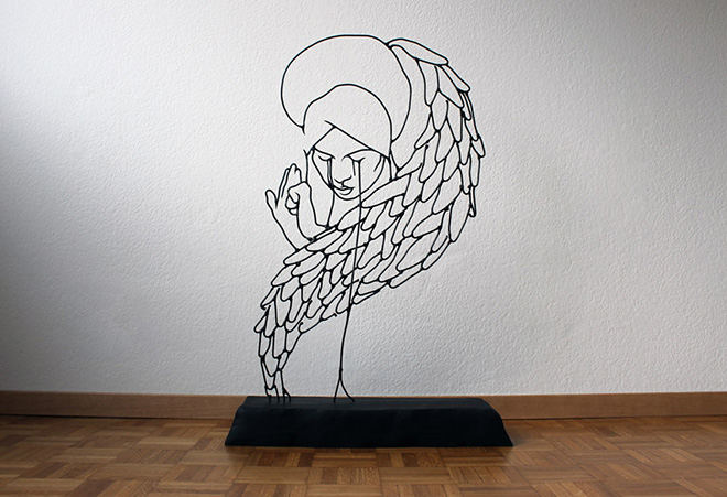 Gavin Worth – Wire sculptures (Angel series)