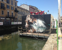 Neve - Street art, Milano, Darsena Naviglio Grande. image courtesy of: neveart.com