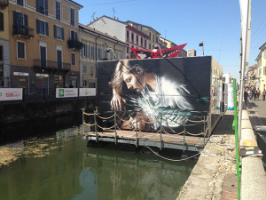 Neve - Street art, Milano, Darsena Naviglio Grande. image courtesy of: neveart.com