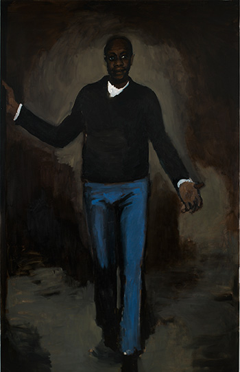 Lynette Yiadom-Boakye - Highriser, 2009 Oil on canvas 250 x 150 cm Courtesy of Corvi-Mora, London and Jack Shainman Gallery, New York 