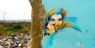 Alice Pasquini - Melilla, arte senza confini. Photo Fatima Mesaud