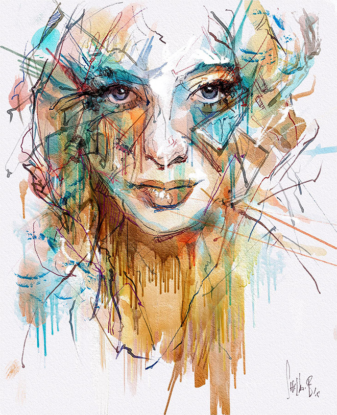 Never Bored by Tim Shelbourne - Rebelle, Watercolor & acrylic painting application