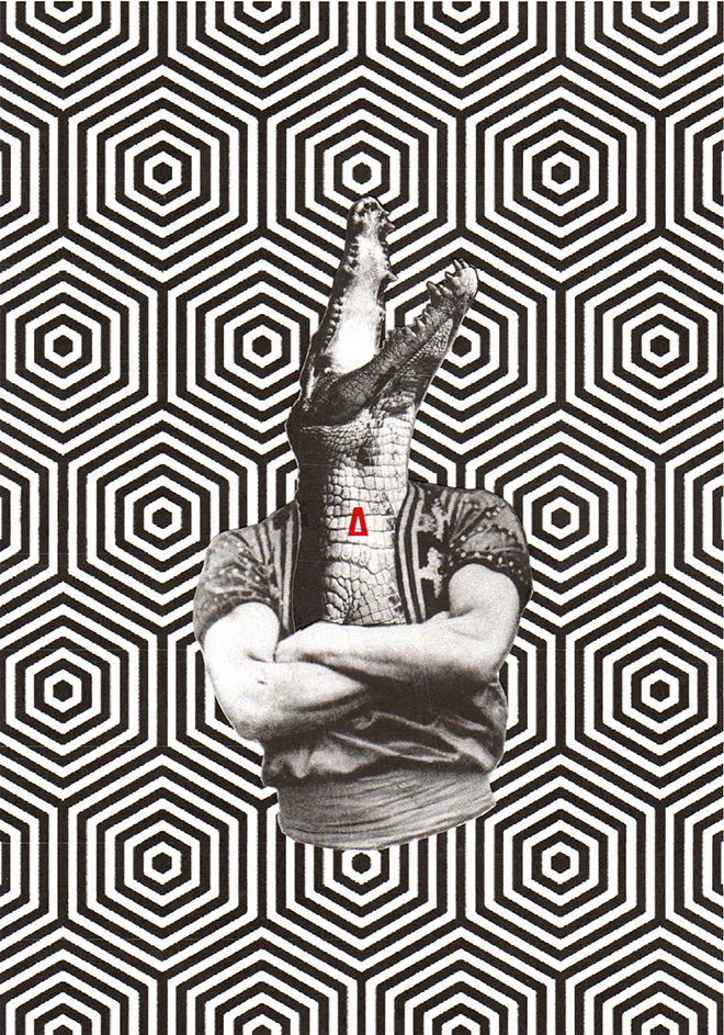 Pasquale de Sensi - Pater Nivasio, 2014 - collage su carta, 21x30 cm