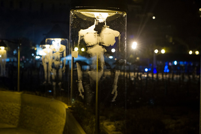 Borondo - Kouroi , Installation - Marina di Camerota. Photo credit: Fabiano Caputo