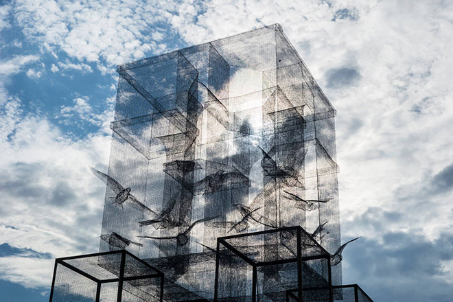 Edoardo Tresoldi - Incipit - Installazione per Meeting del Mare, 2015 presso Marina di Camerota. Photo credit: Fabiano Caputo