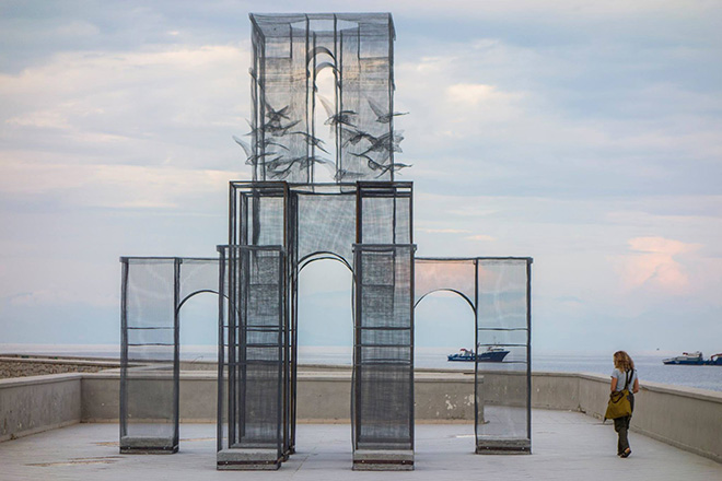 Edoardo Tresoldi - Incipit - Installazione per Meeting del Mare, 2015 presso Marina di Camerota. Photo credit: Fabiano Caputo